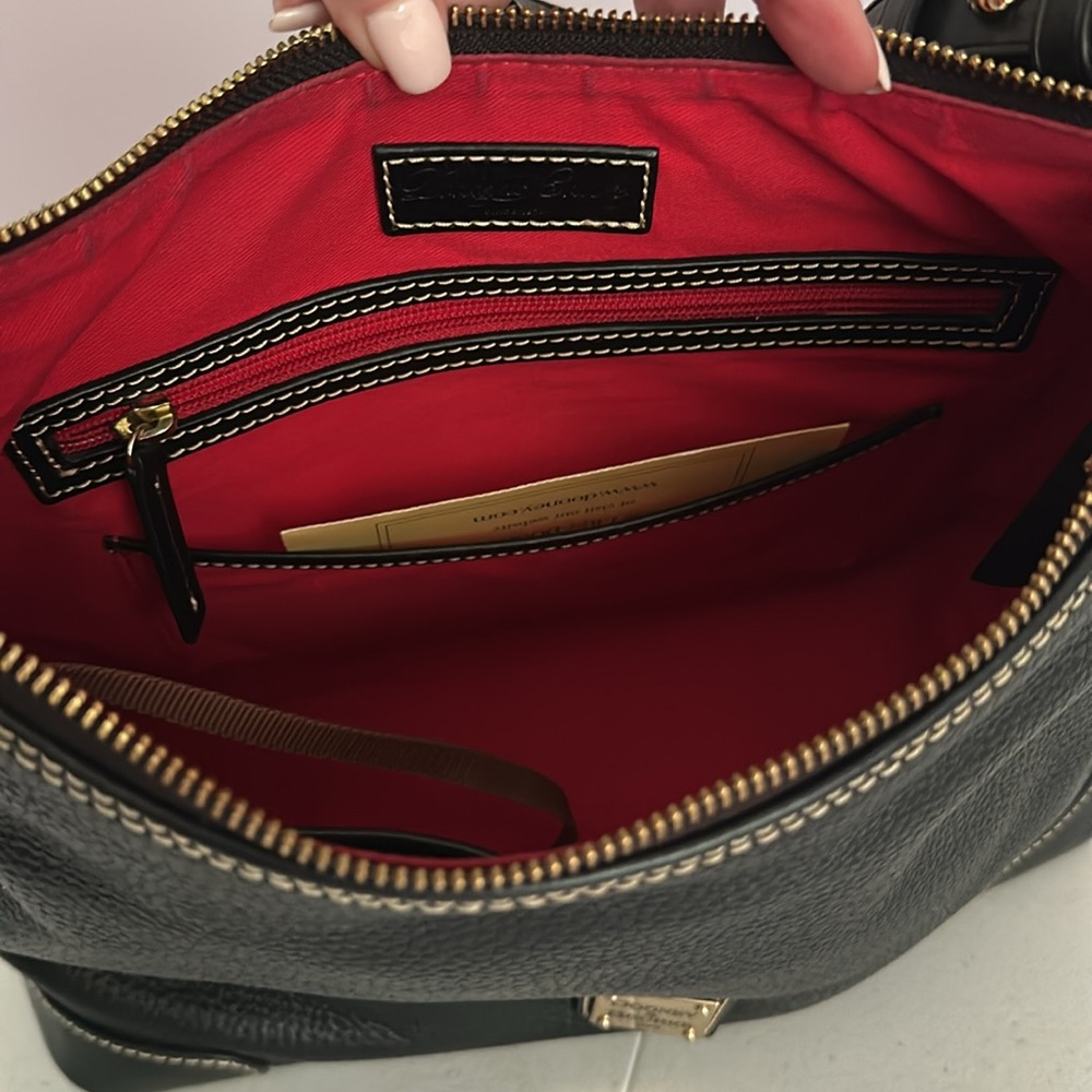 Dooney & Bourke Black Pebbled Leather Hobo Bag - Picture 9 of 16